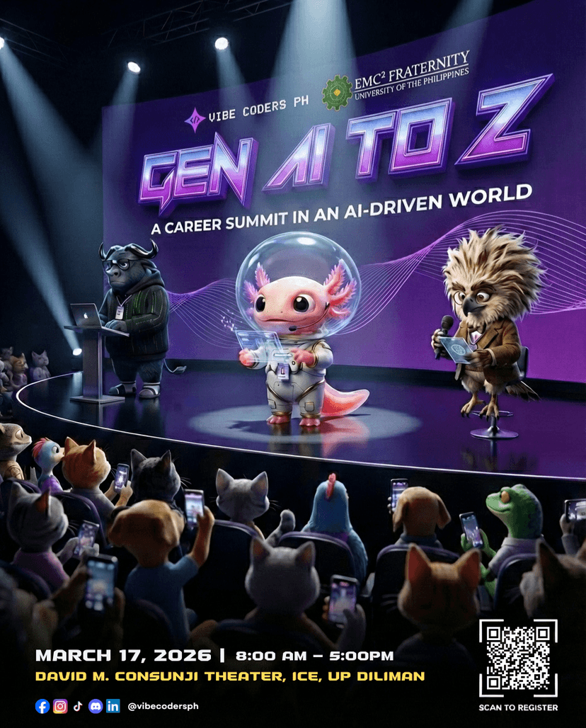 Gen AI to Z official event poster — March 17, 2026 at David M. Consunji Theater, ICE, UP Diliman