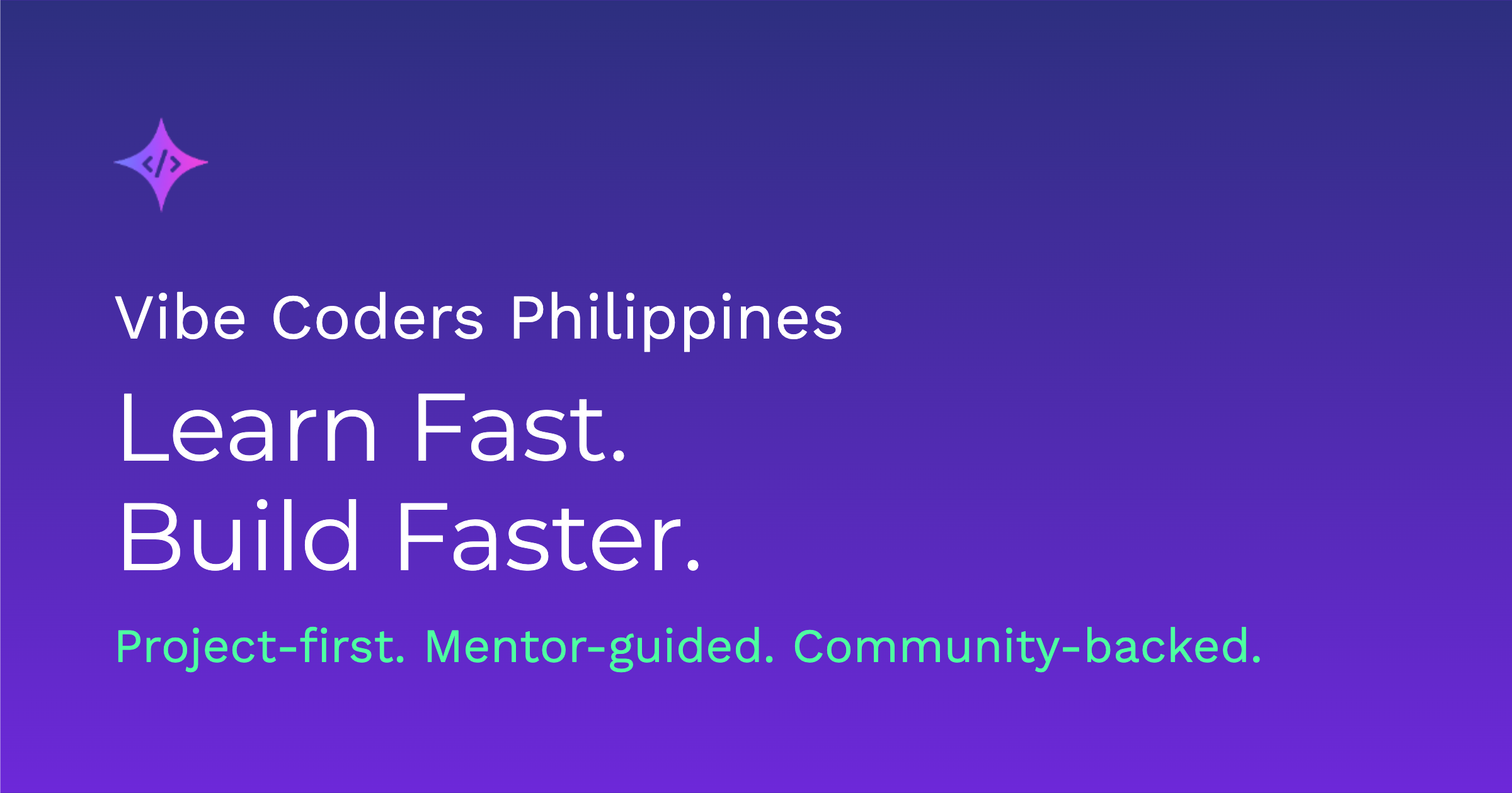 Final OG image with purple gradient, Vibe Coders Philippines branding
